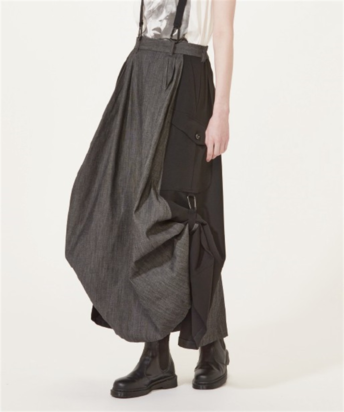ATSURO TAYAMA サイド切り替えフレアスカート_sub_1
