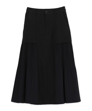 ATSURO TAYAMA 異素材コンビネーションフレアロングスカート_subthumb_1