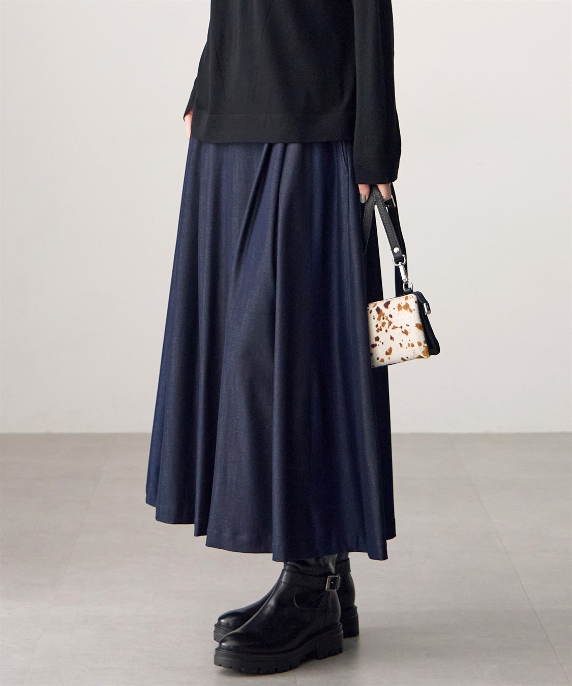 ATSURO TAYAMA ポリエステル混デニムスカート_sub_6