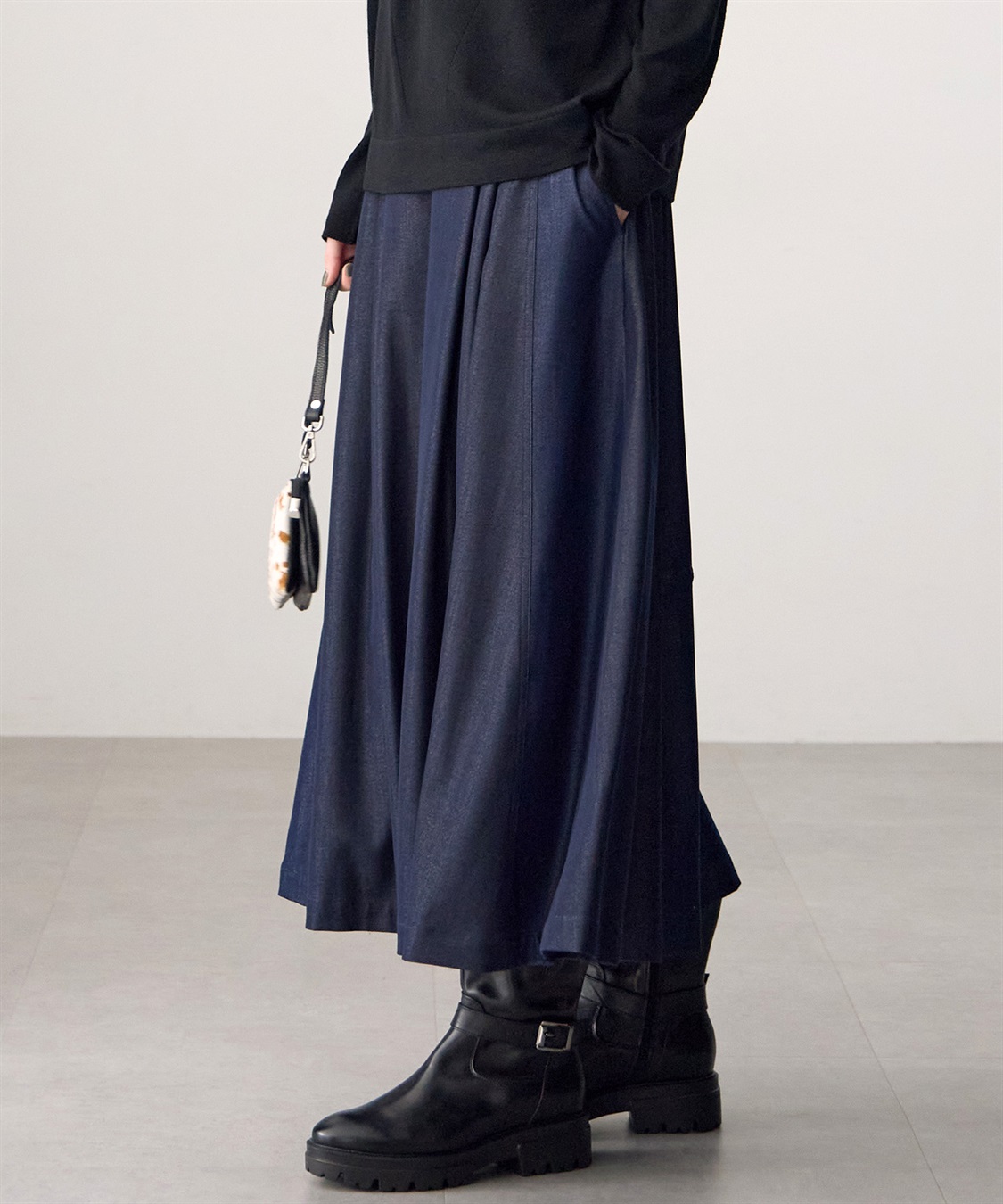 ATSURO TAYAMA ポリエステル混デニムスカート_sub_7