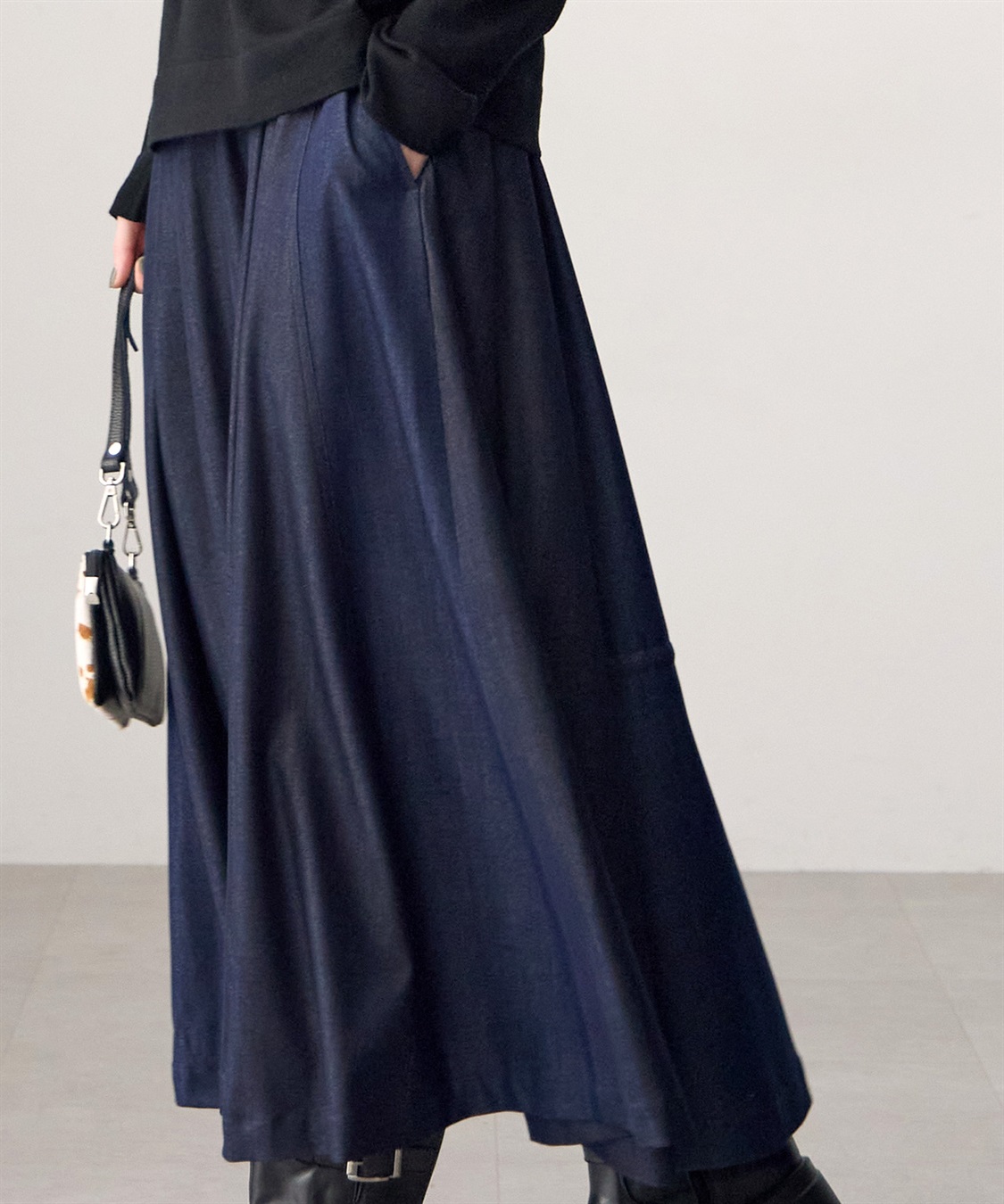 ATSURO TAYAMA ポリエステル混デニムスカート_sub_8