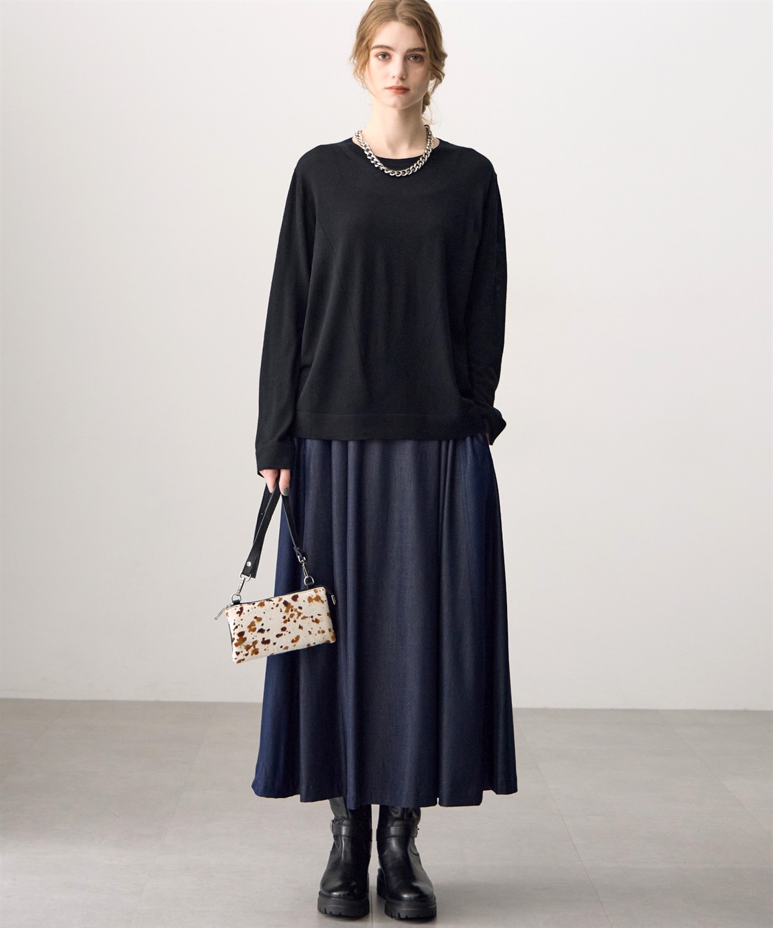 ATSURO TAYAMA ポリエステル混デニムスカート_sub_10