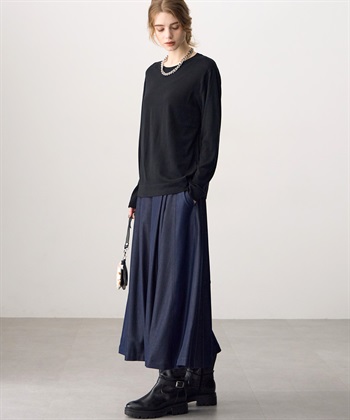 ATSURO TAYAMA ポリエステル混デニムスカート_subthumb_12