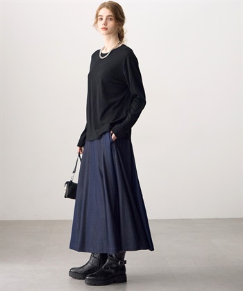 ATSURO TAYAMA ポリエステル混デニムスカート_subthumb_13