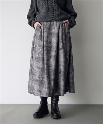 ATSURO TAYAMA アートプリントタックフレアスカート_subthumb_1