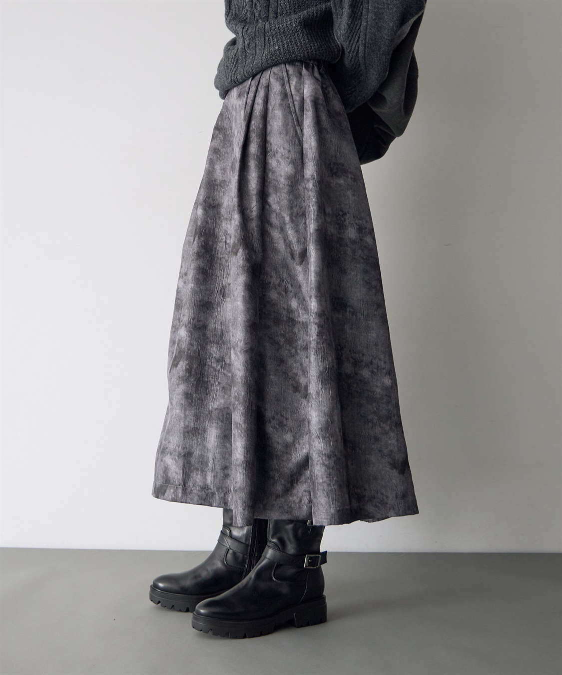 ATSURO TAYAMA アートプリントタックフレアスカート_sub_3