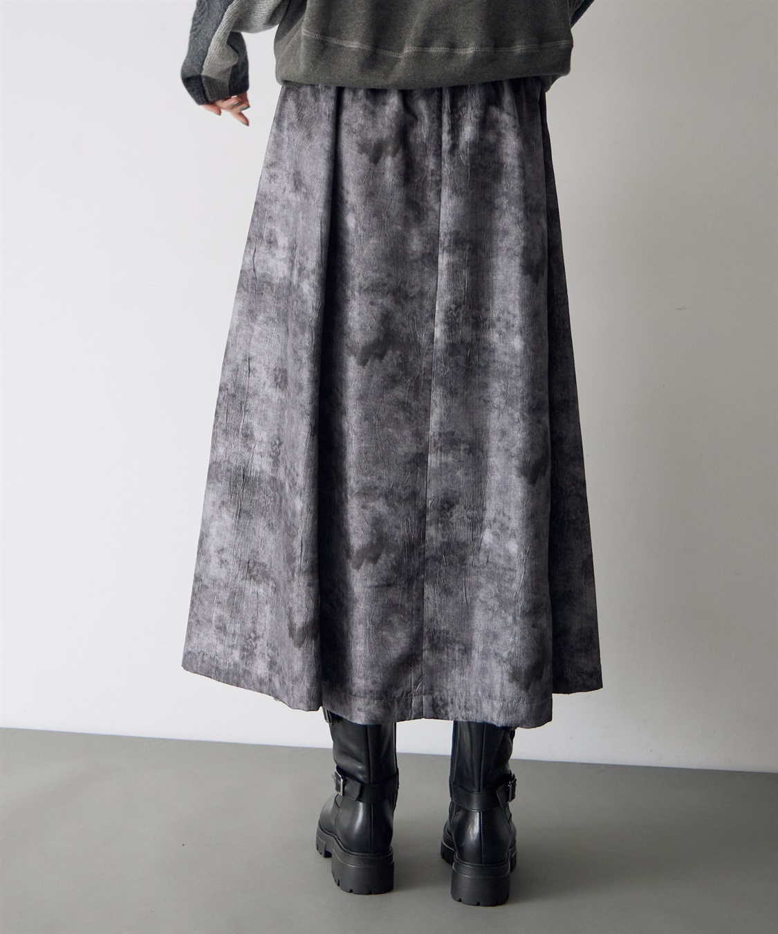 ATSURO TAYAMA アートプリントタックフレアスカート_sub_5