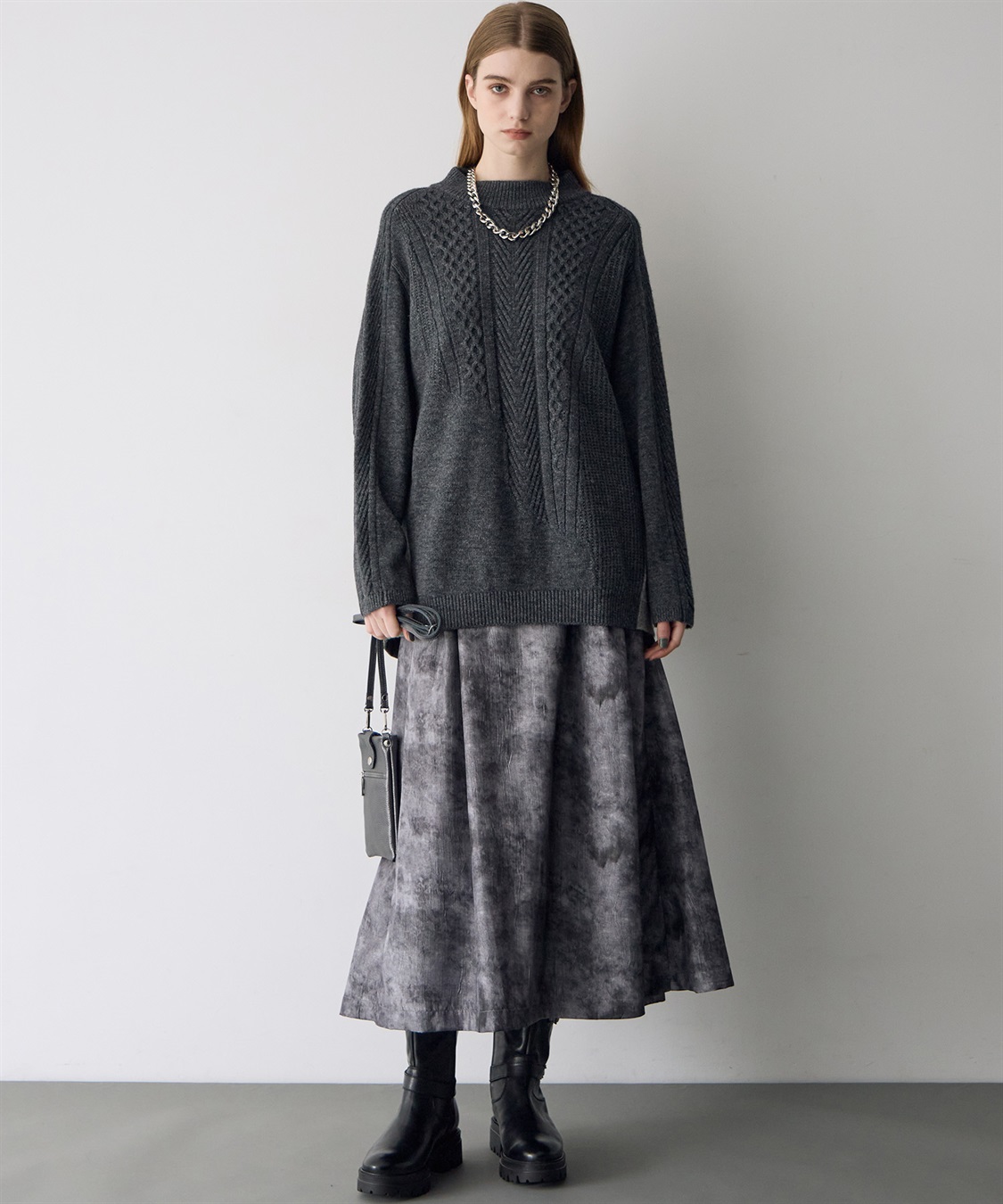 ATSURO TAYAMA アートプリントタックフレアスカート_sub_10