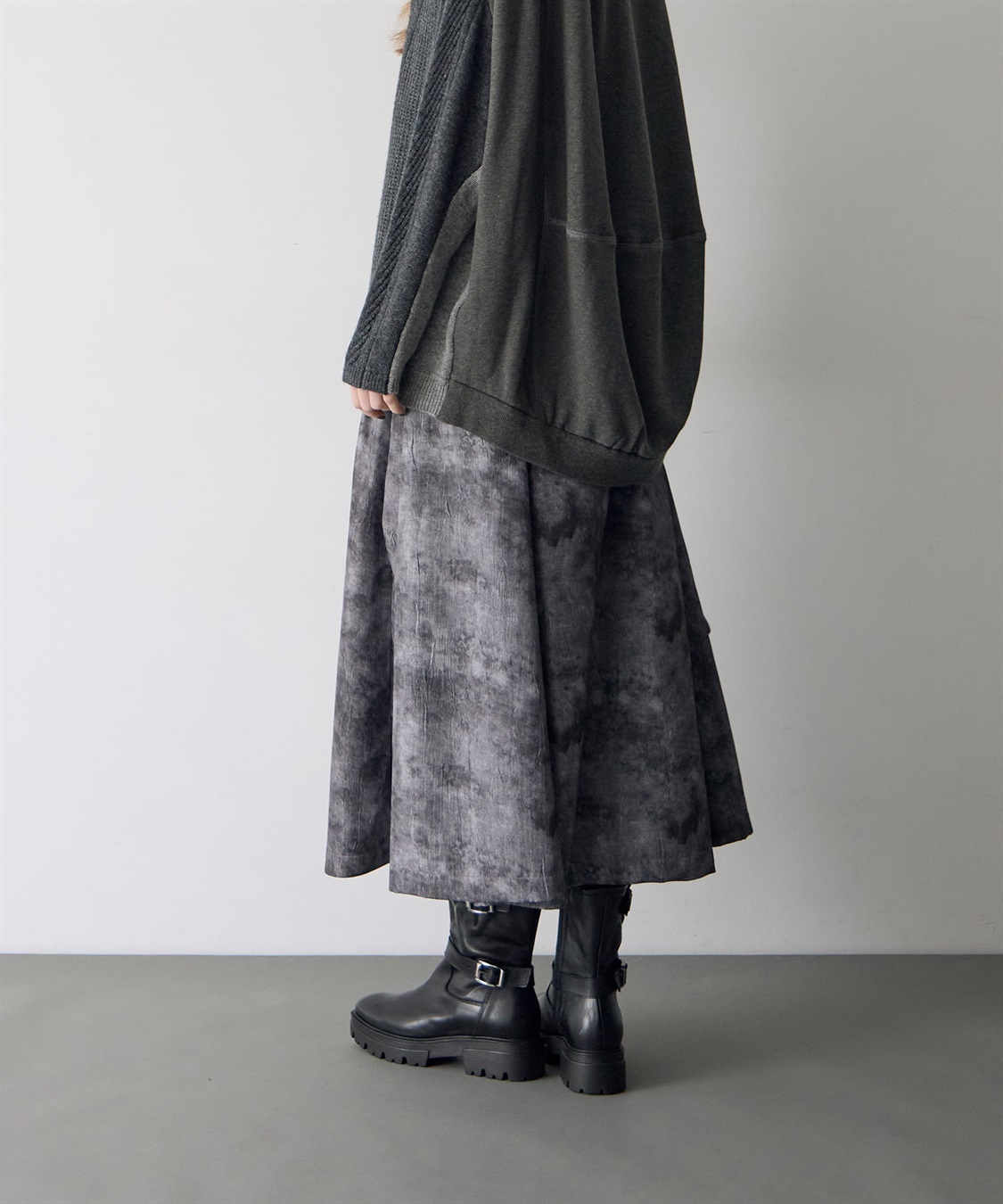 ATSURO TAYAMA アートプリントタックフレアスカート_sub_12