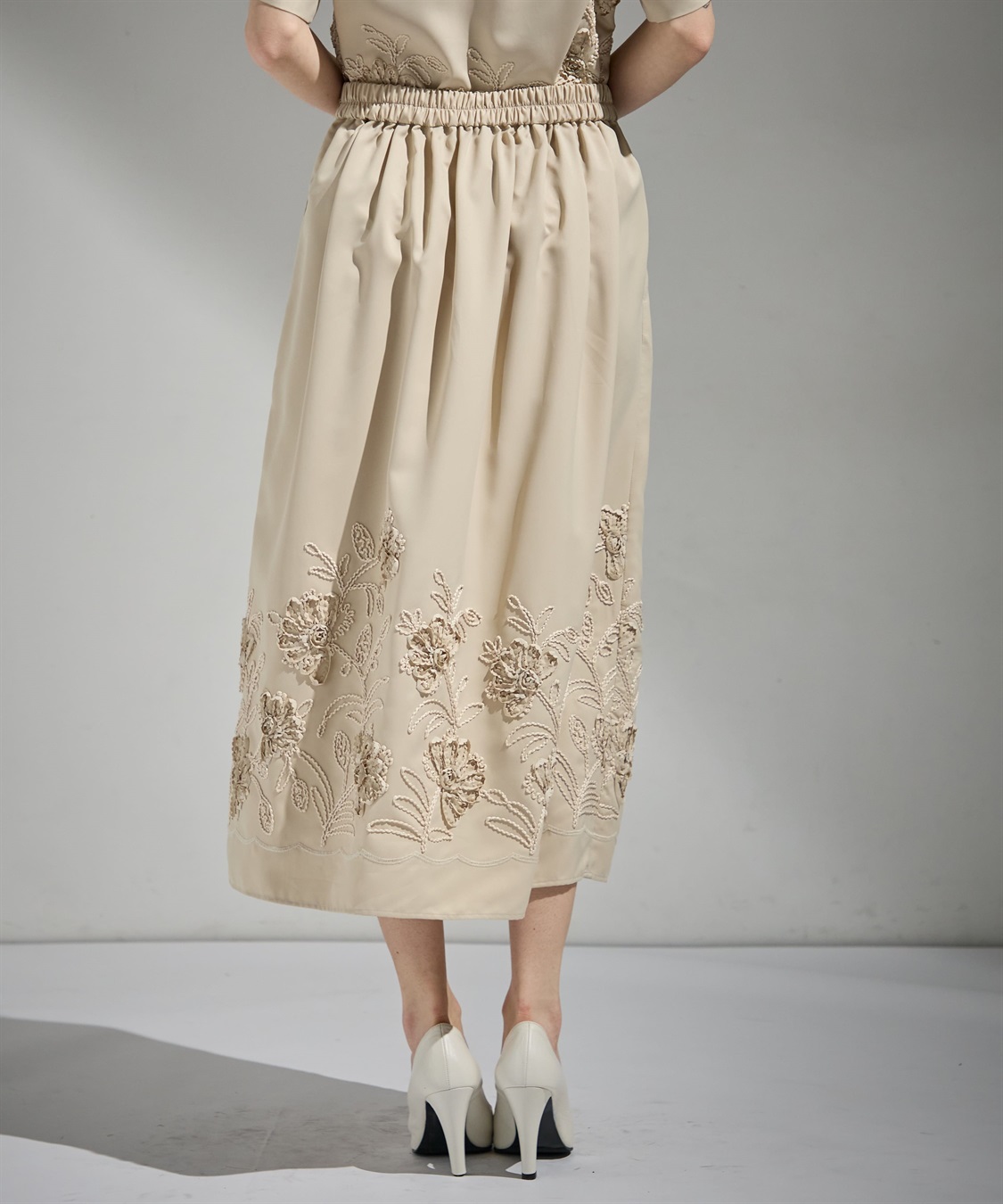 ATSURO TAYAMA テープ刺繍入りロング丈スカート_sub_4