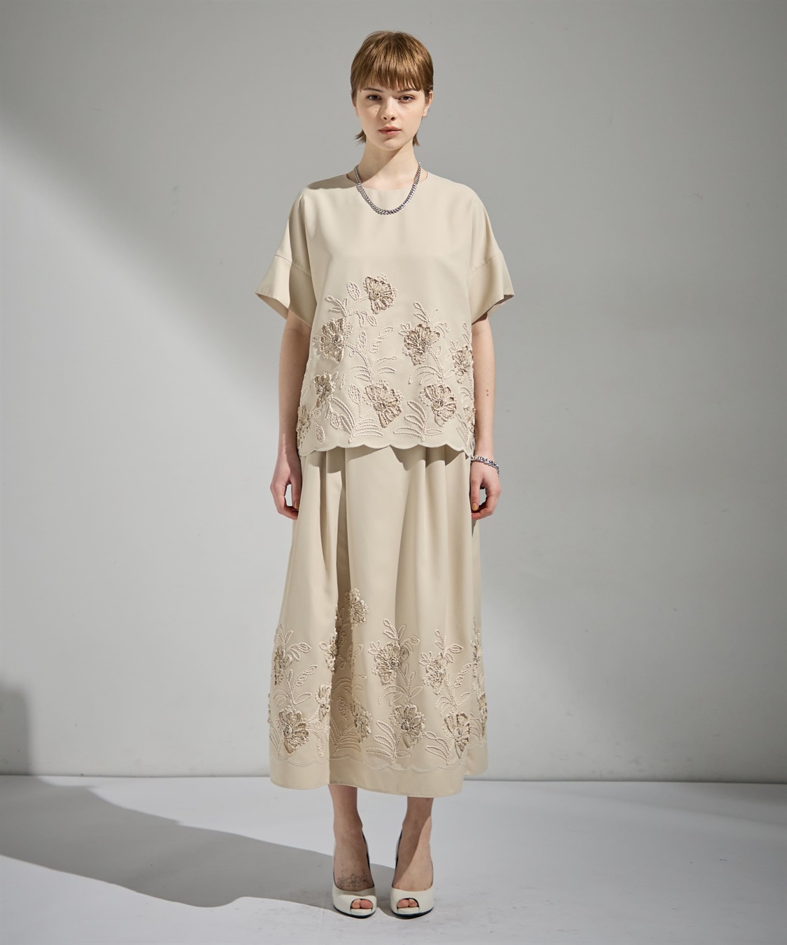 ATSURO TAYAMA テープ刺繍入りロング丈スカート_sub_8