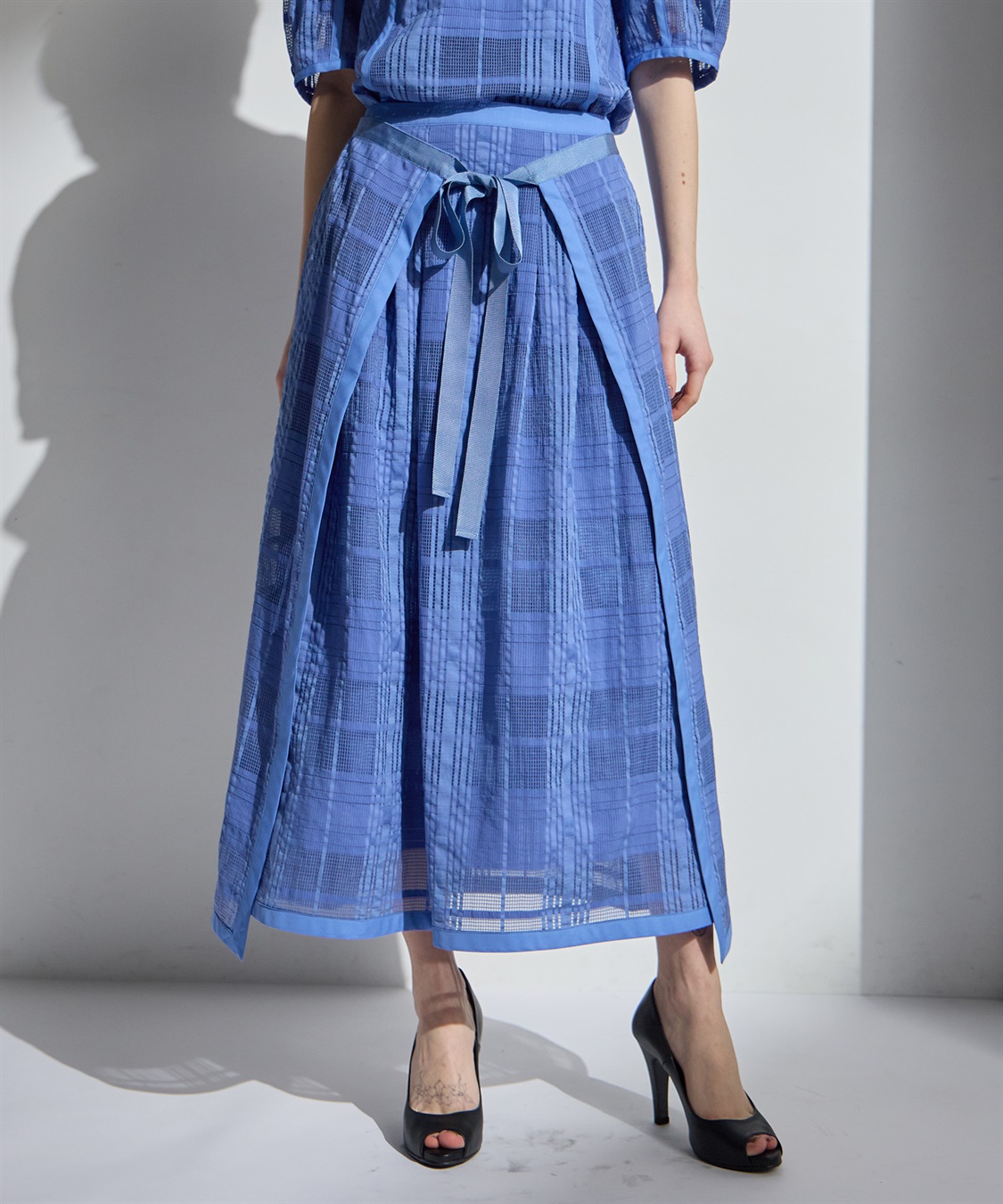 ATSURO TAYAMA シースルーチェックスカート_sub_3