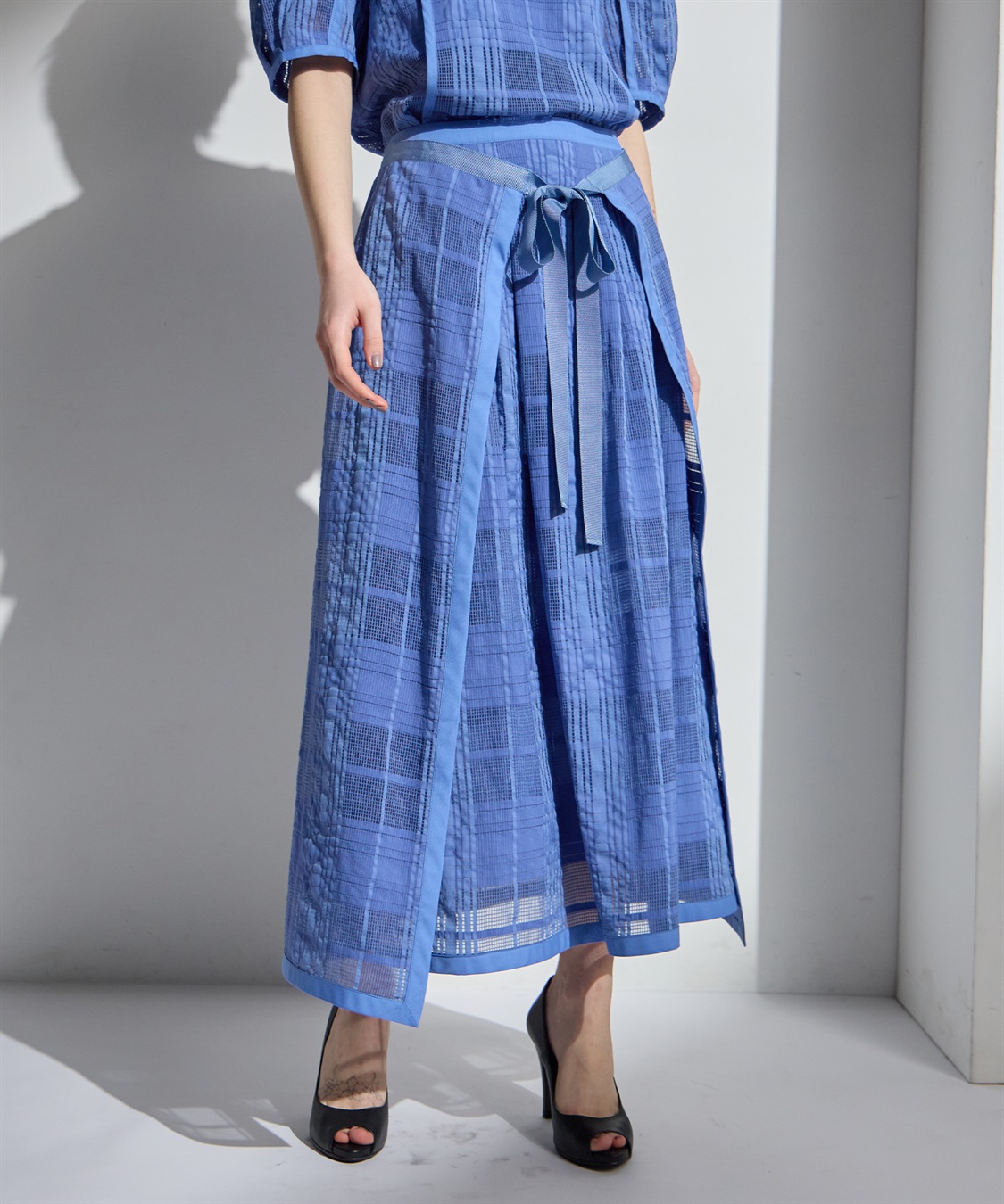 ATSURO TAYAMA シースルーチェックスカート_sub_4