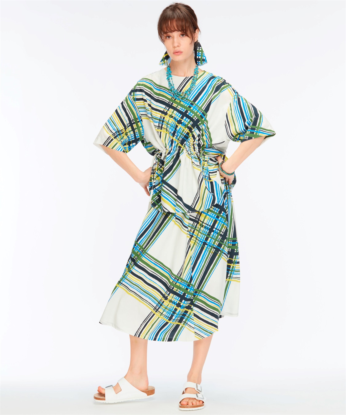 ATSURO TAYAMA バイヤスチェックタックスカート_sub_2