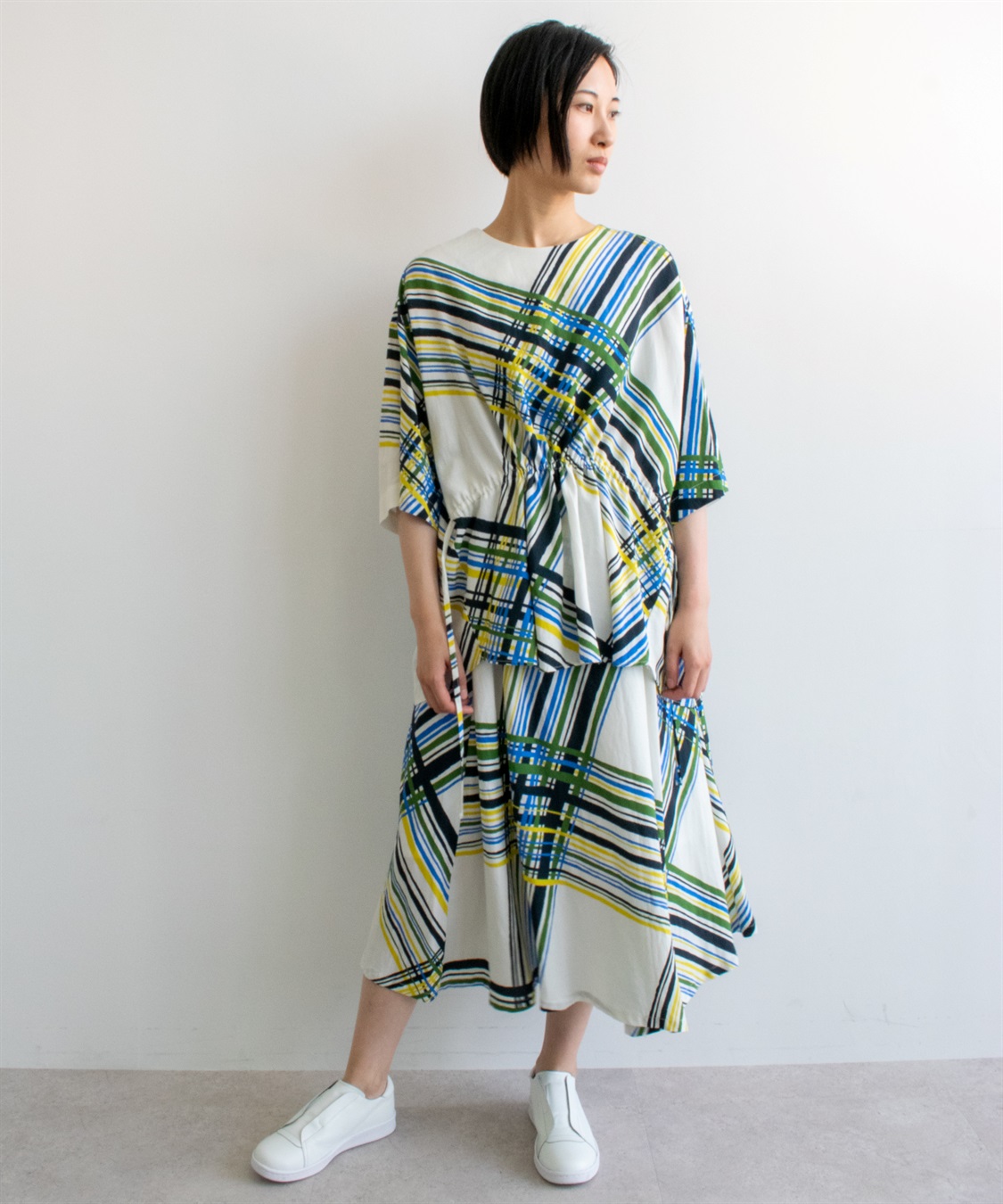 ATSURO TAYAMA バイヤスチェックタックスカート_sub_5