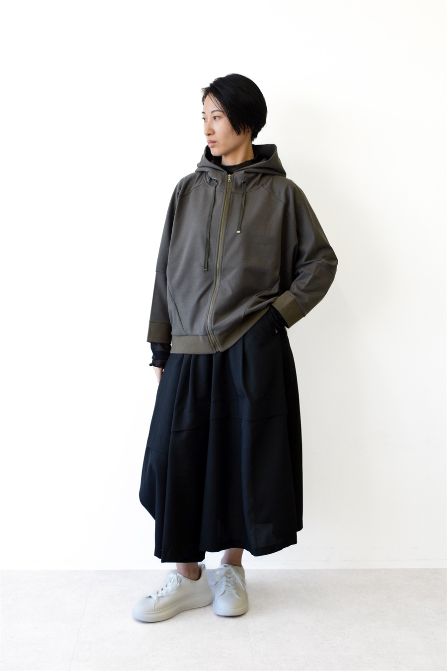 コットン刺繍ロング丈フレアスカート ATSURO TAYAMA｜クロス