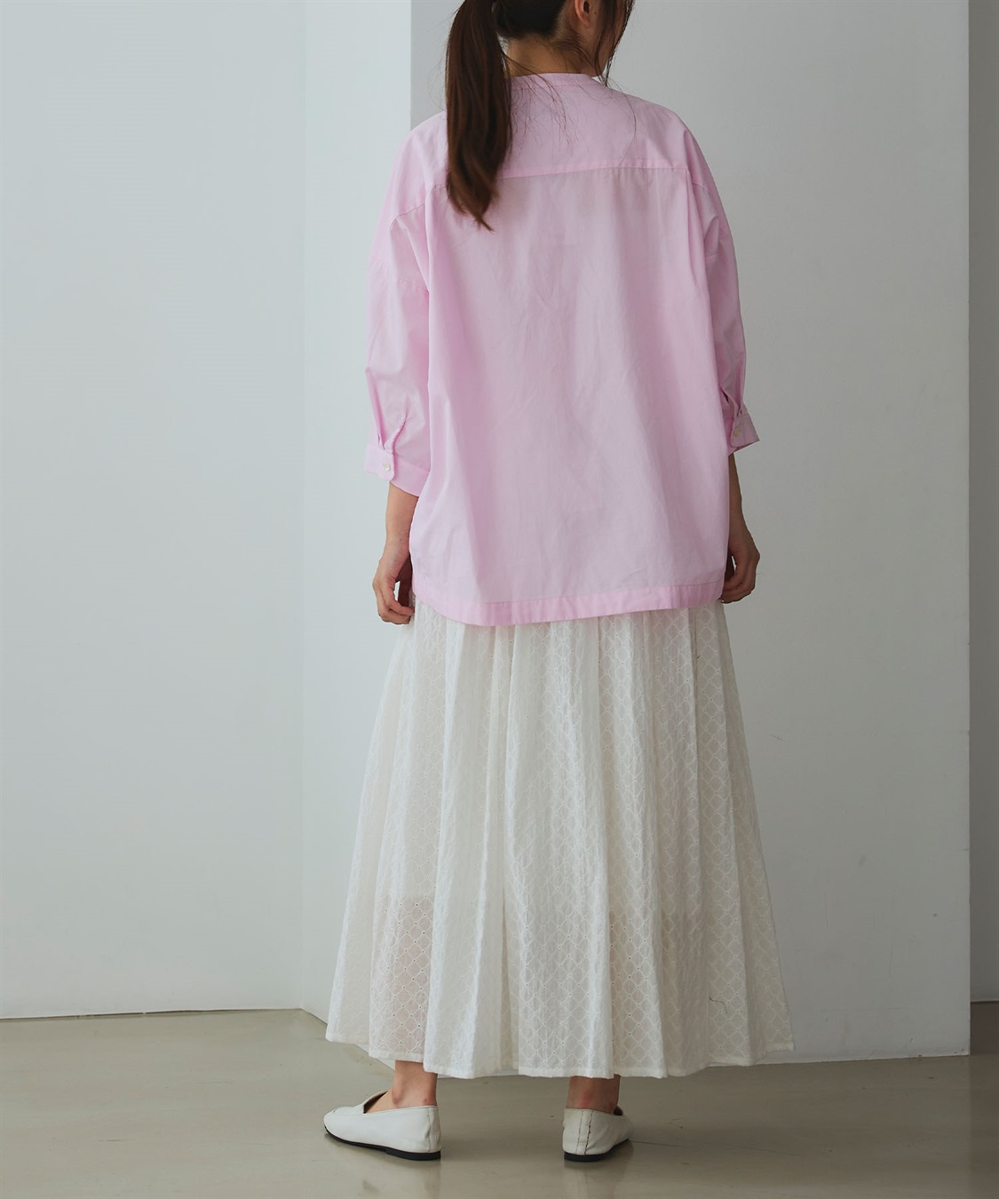 ATSURO TAYAMA コットン刺繍ロング丈フレアスカート_sub_16