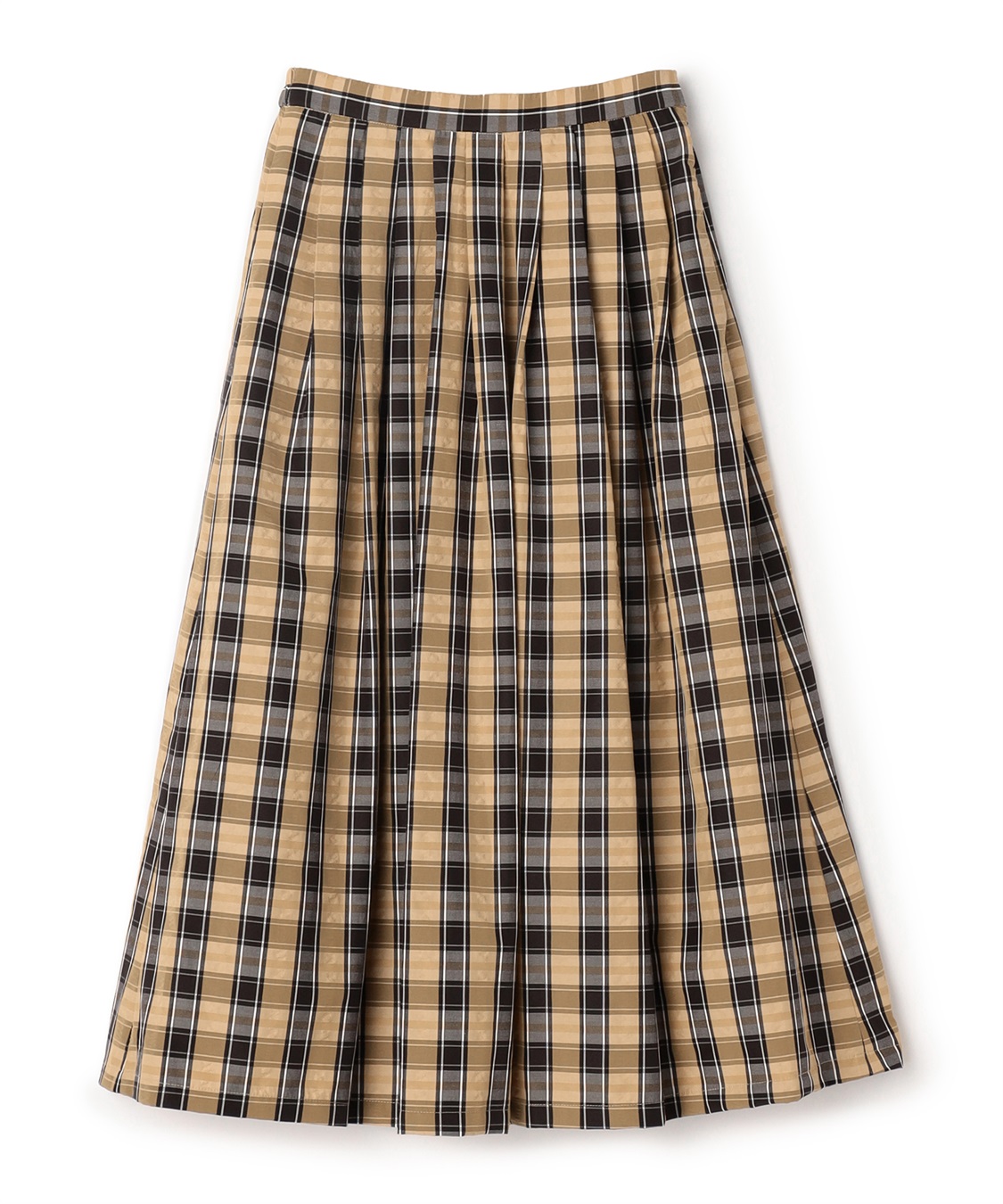 ATSURO TAYAMA タフタチェック柄タックスカート_sub_1
