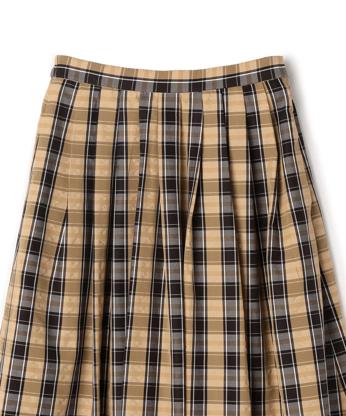 ATSURO TAYAMA タフタチェック柄タックスカート_sub_3