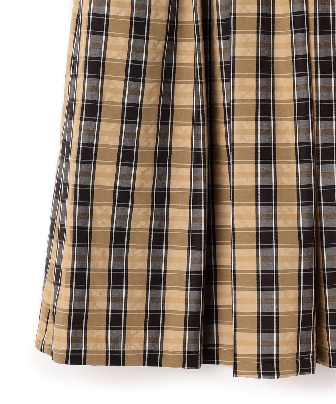 ATSURO TAYAMA タフタチェック柄タックスカート_sub_5