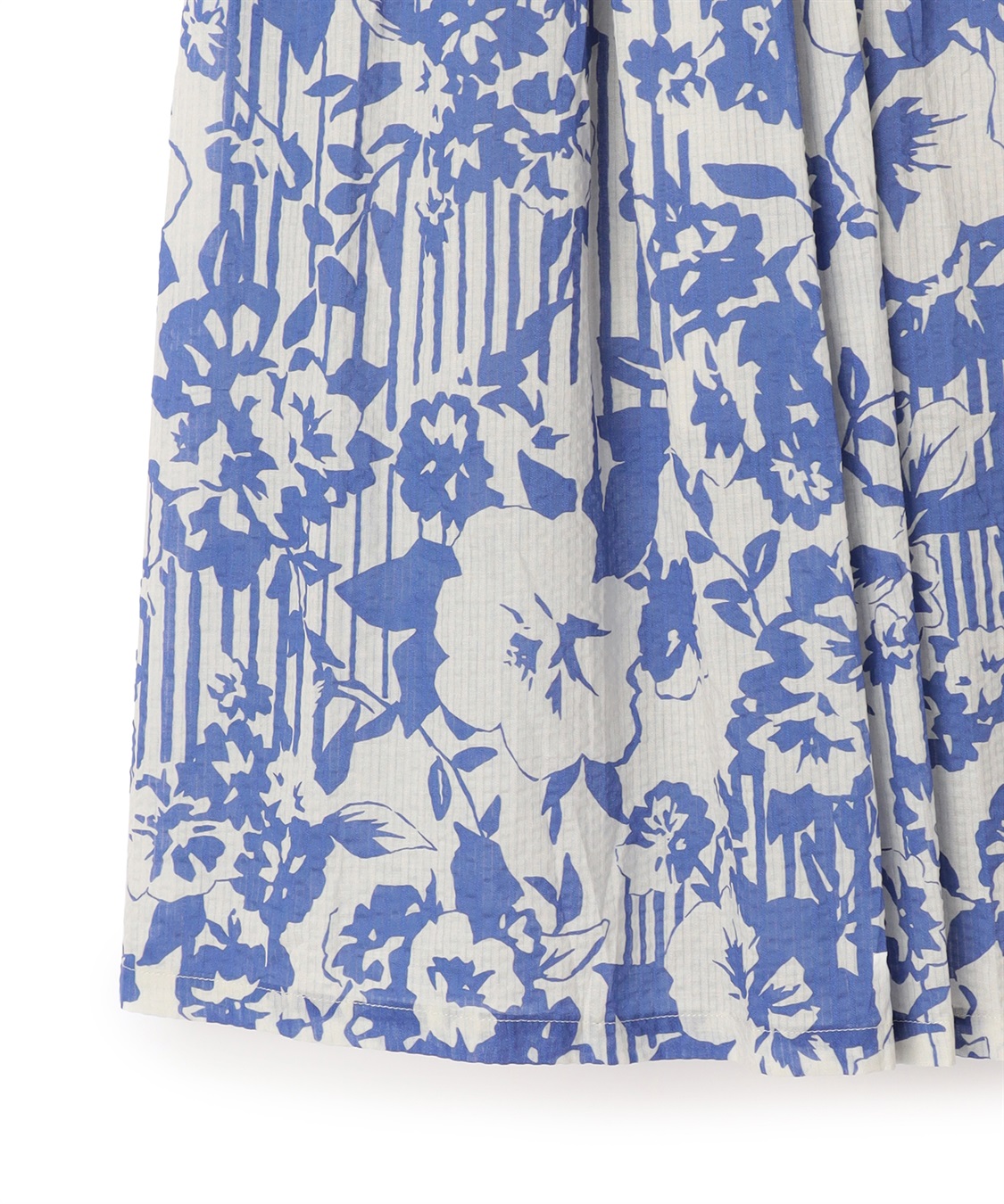 ATSURO TAYAMA モノトーンストライプ×フラワードレープスカート_sub_4