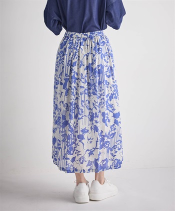 ATSURO TAYAMA モノトーンストライプ×フラワードレープスカート_subthumb_13