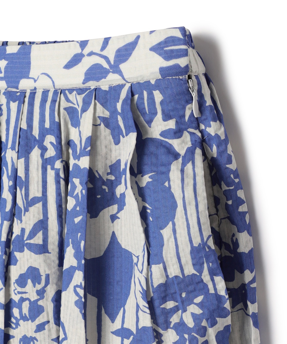 ATSURO TAYAMA モノトーンストライプ×フラワードレープスカート_sub_20