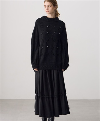 ATSURO TAYAMA / スカート/36/ウール/BLK/無地 ドロストコード付きロング丈スカート ATSURO TAYAMA｜クロスプラス公式