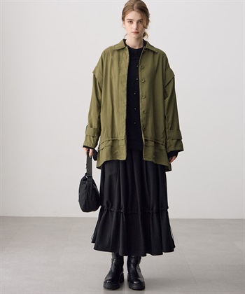 ドロストコード付きロング丈スカート ATSURO TAYAMA｜クロスプラス公式