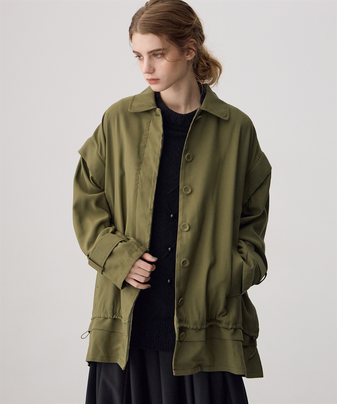 ATSURO TAYAMA レーヨン混2WAYコート_sub_1