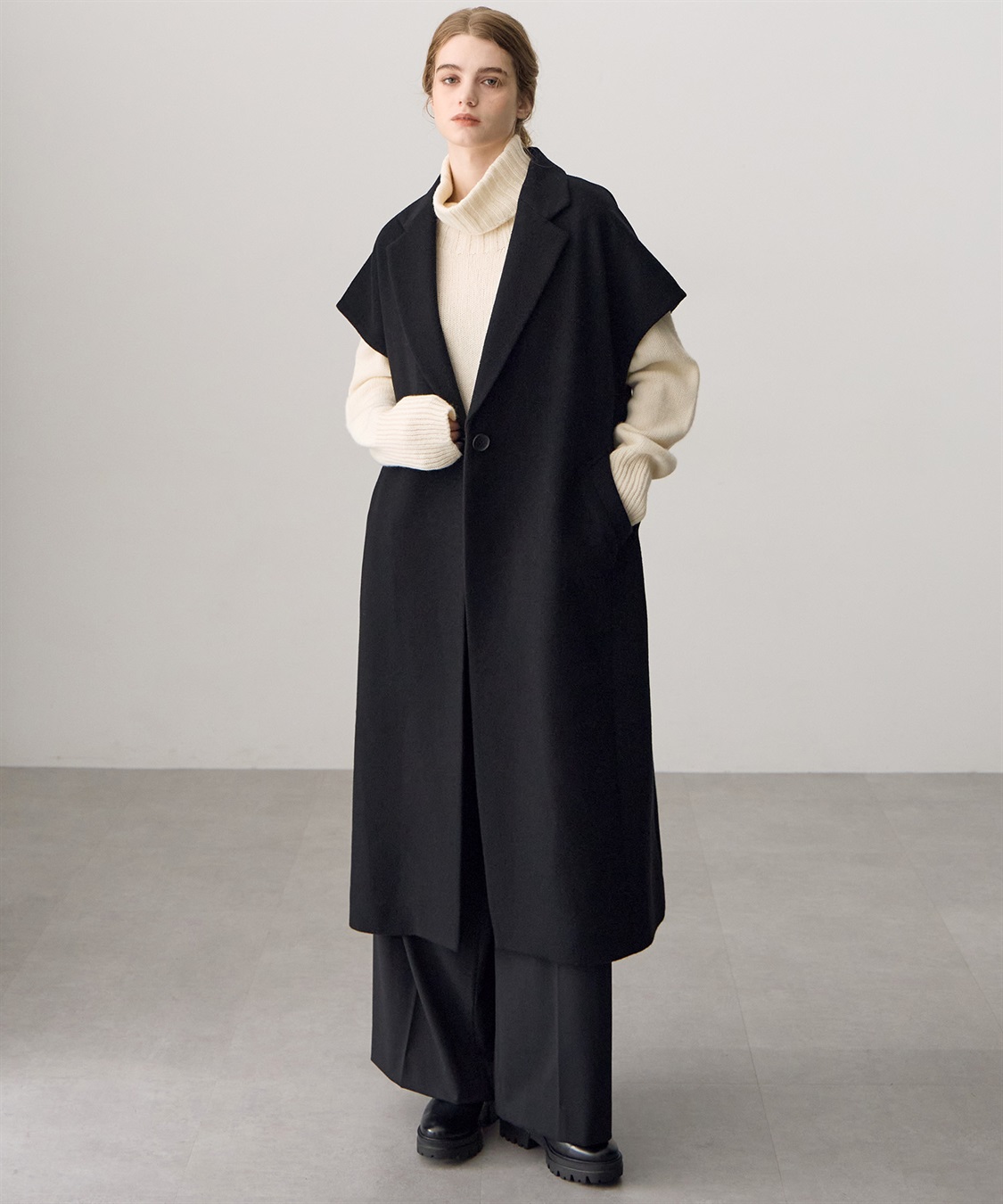 ATSURO TAYAMA ウール混ロングベスト_sub_1