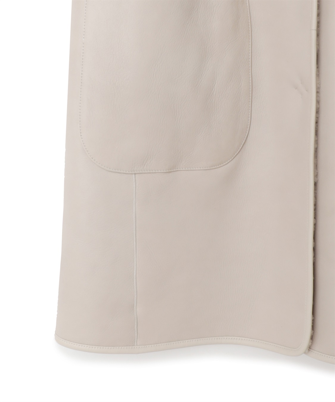 ATSURO TAYAMA ノーカラームートンリバーシブルコート_sub_4