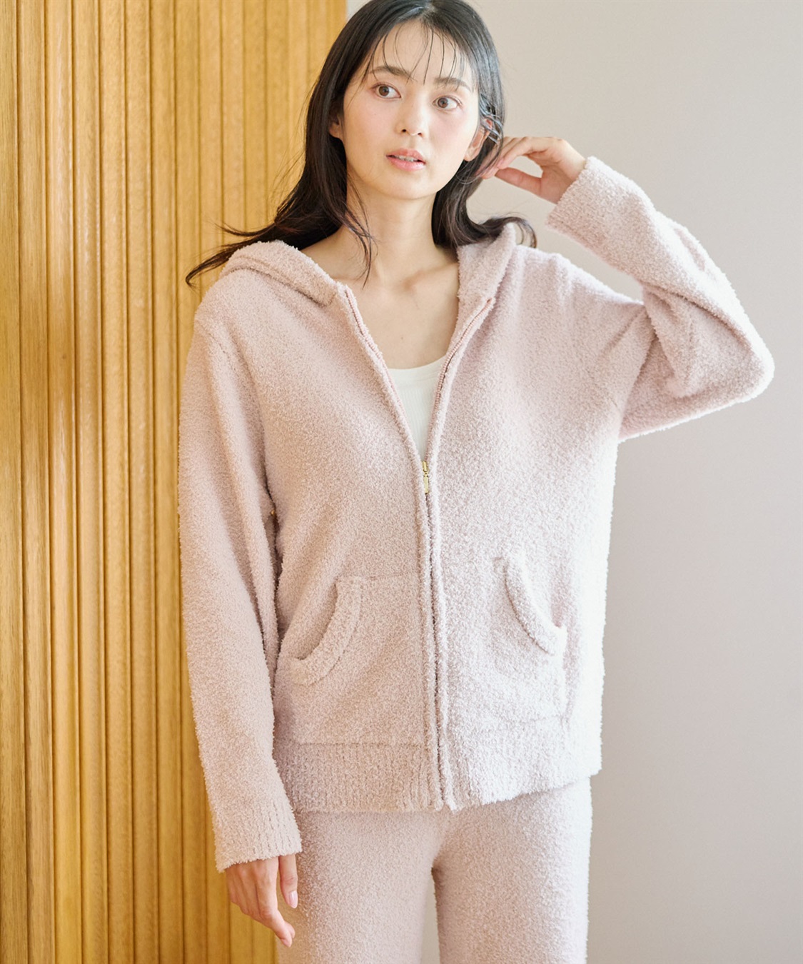 Life Style by cross marche 【LAFUKU/ラフク】もちふわマシュマロニットZIPパーカー/ルームウェア（上下別売り）_sub_6