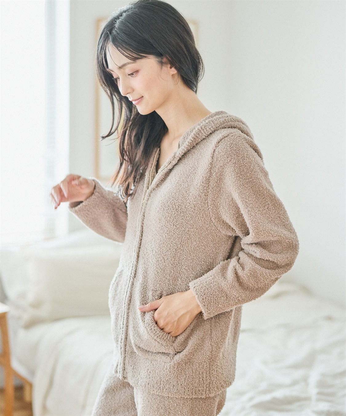 Life Style by cross marche 【LAFUKU/ラフク】もちふわマシュマロニットZIPパーカー/ルームウェア（上下別売り）_sub_10