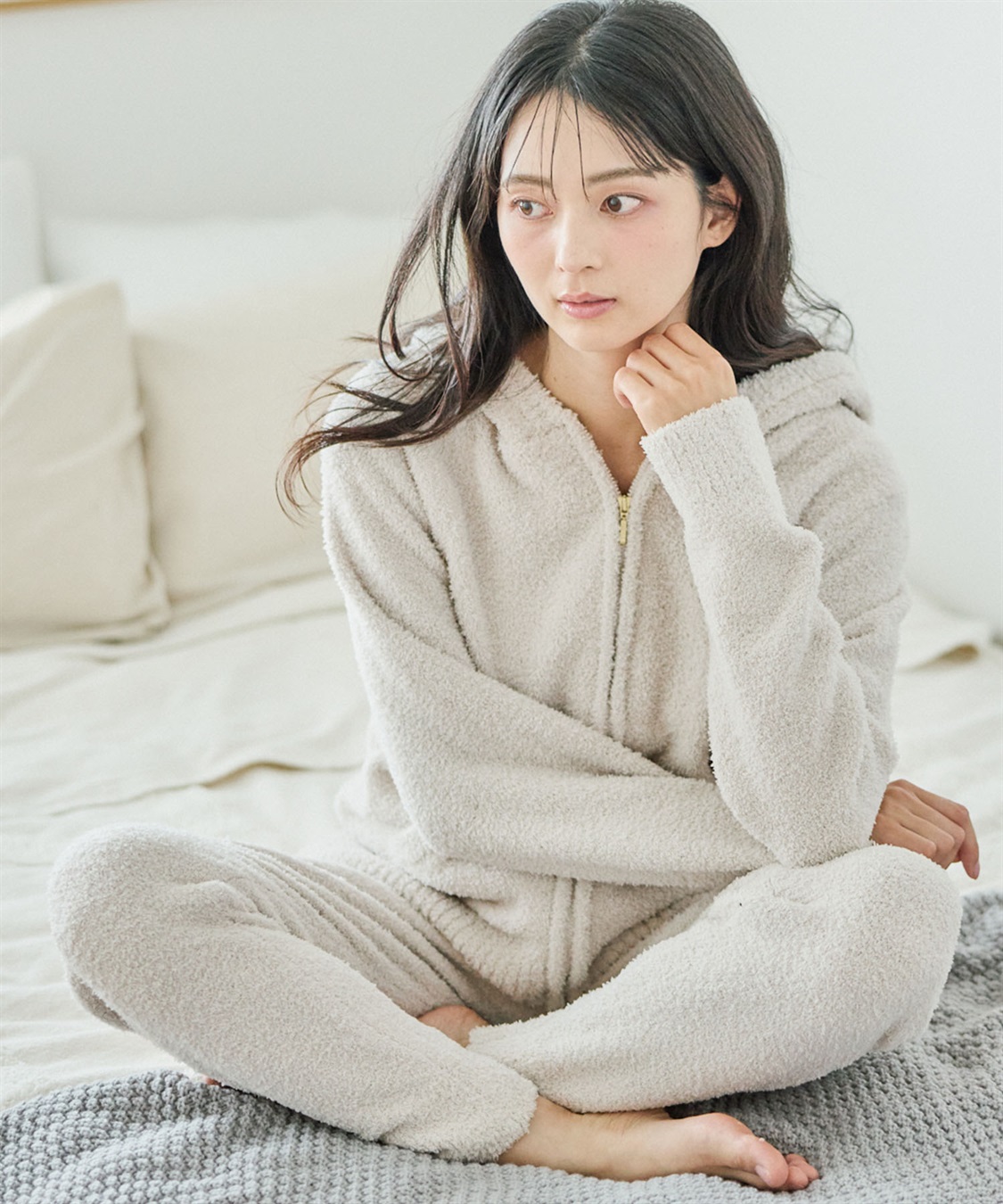 Life Style by cross marche 【LAFUKU/ラフク】もちふわマシュマロニットZIPパーカー/ルームウェア（上下別売り）_sub_14