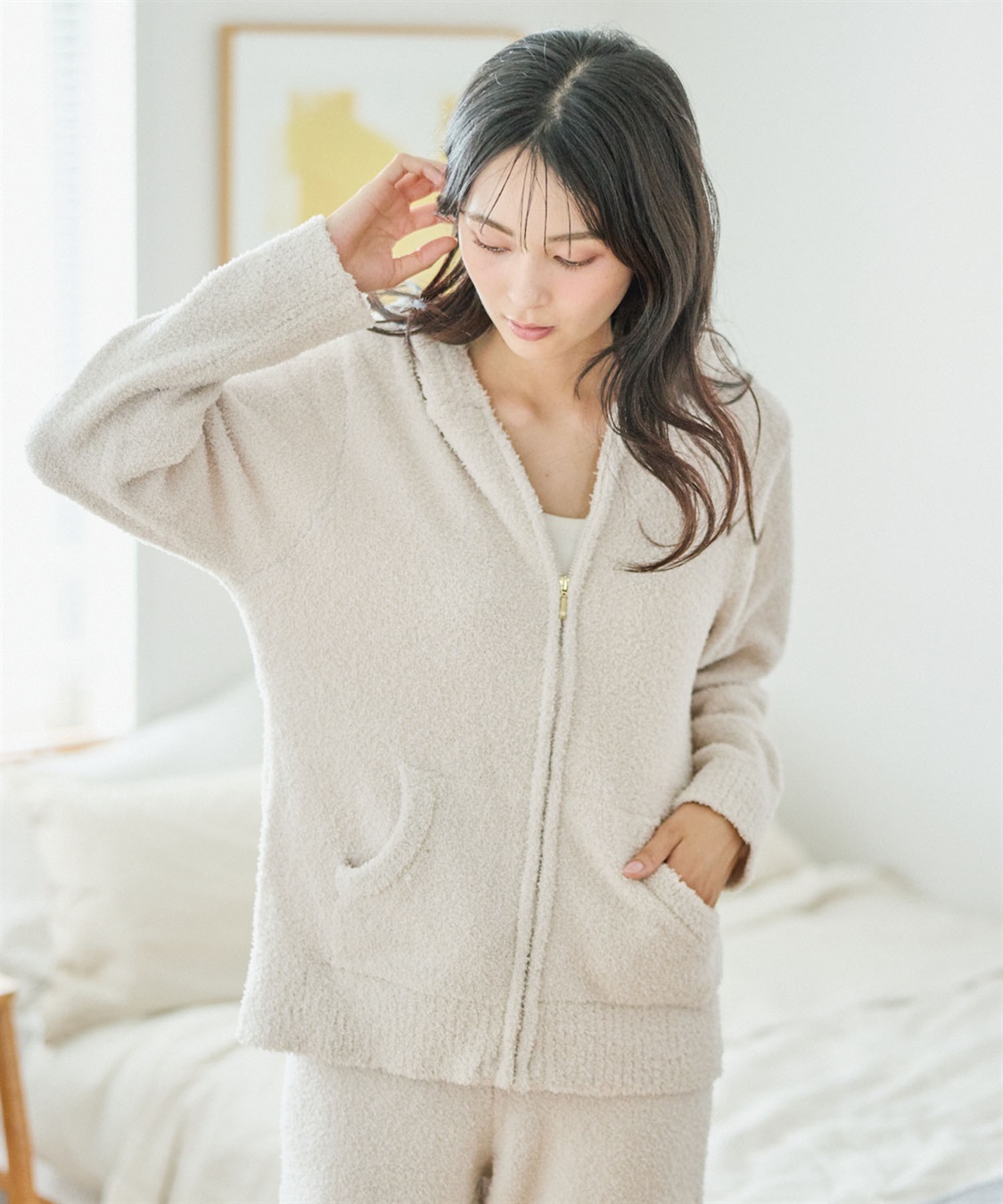 Life Style by cross marche 【LAFUKU/ラフク】もちふわマシュマロニットZIPパーカー/ルームウェア（上下別売り）_sub_15