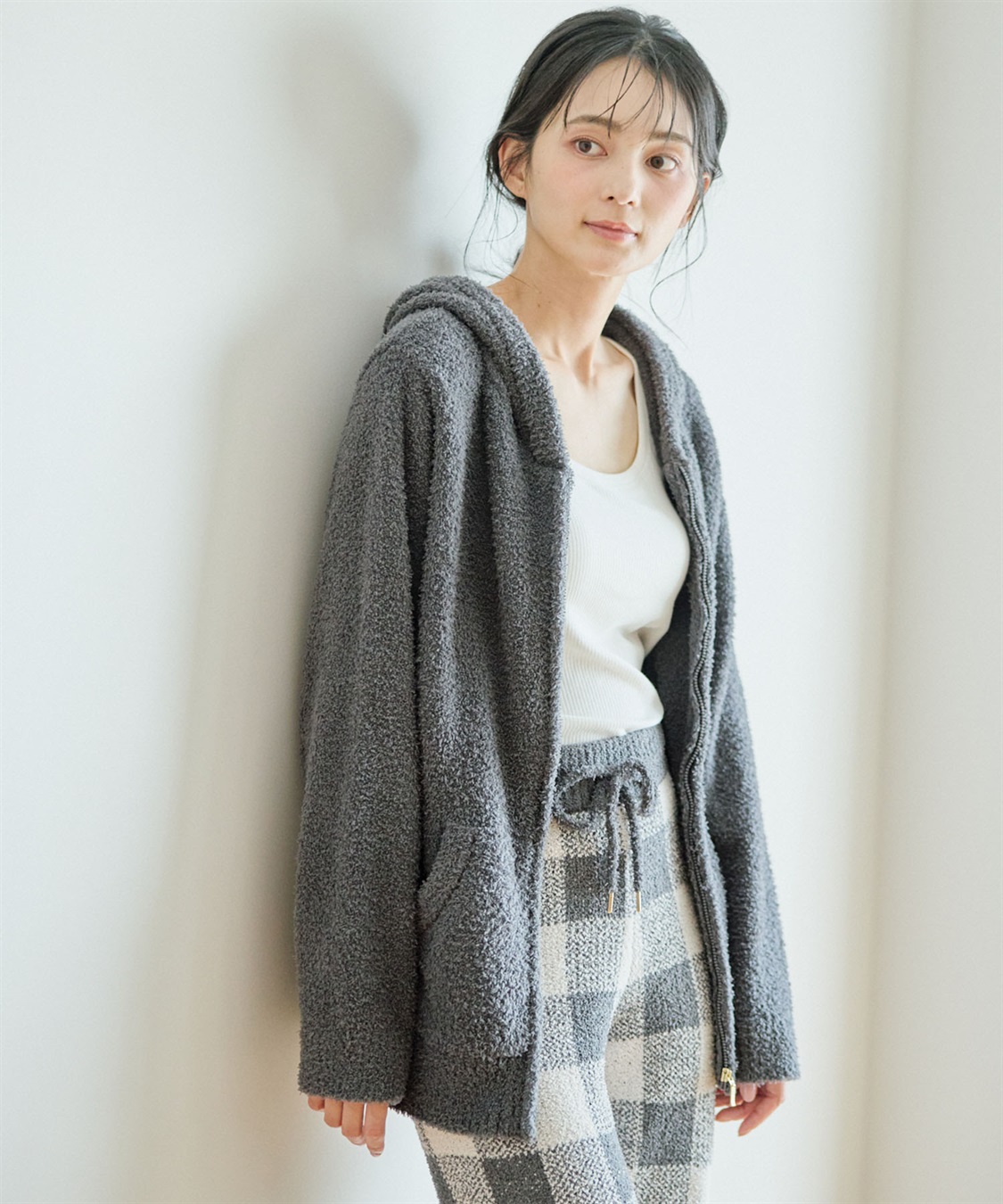 Life Style by cross marche 【LAFUKU/ラフク】もちふわマシュマロニットZIPパーカー/ルームウェア（上下別売り）_sub_22