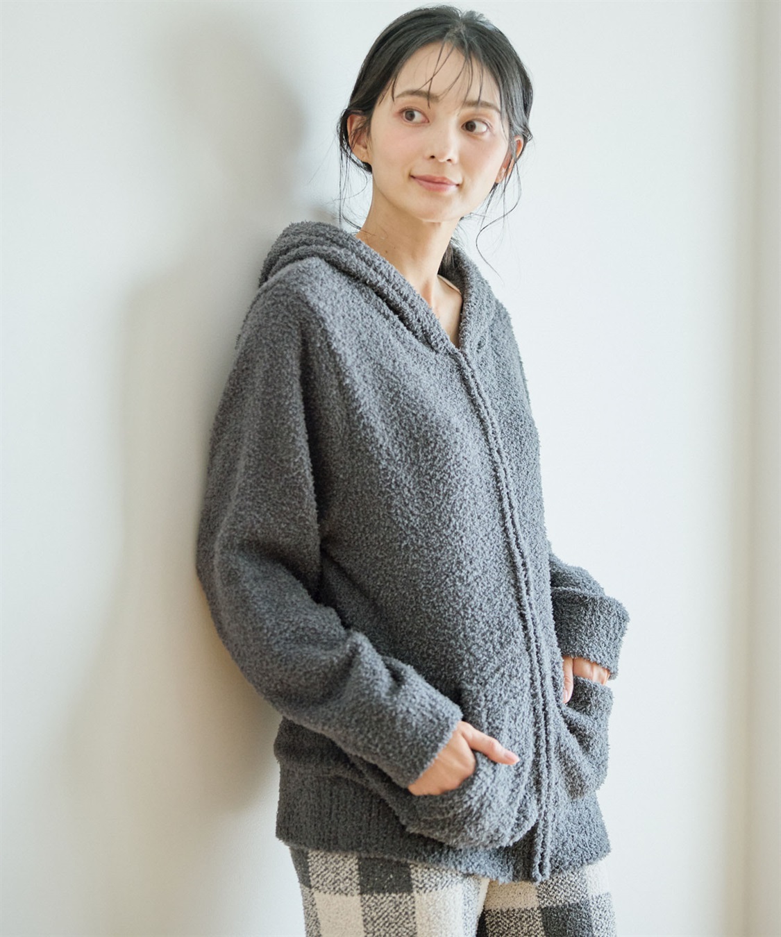 Life Style by cross marche 【LAFUKU/ラフク】もちふわマシュマロニットZIPパーカー/ルームウェア（上下別売り）_sub_24