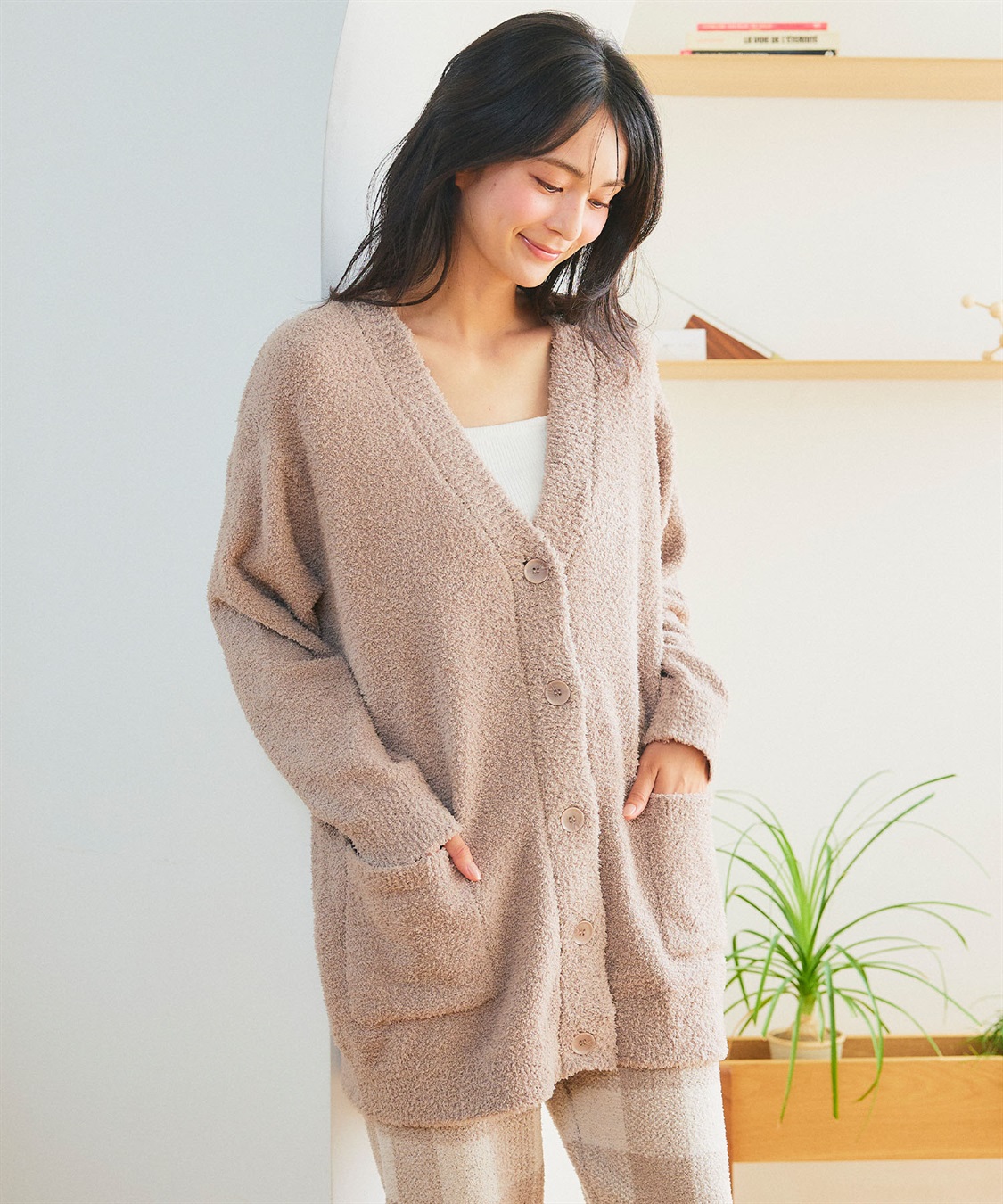 Life Style by cross marche 【LAFUKU/ラフク】もちふわマシュマロニットVネックカーディガン/ルームウェア（上下別売り）_sub_6