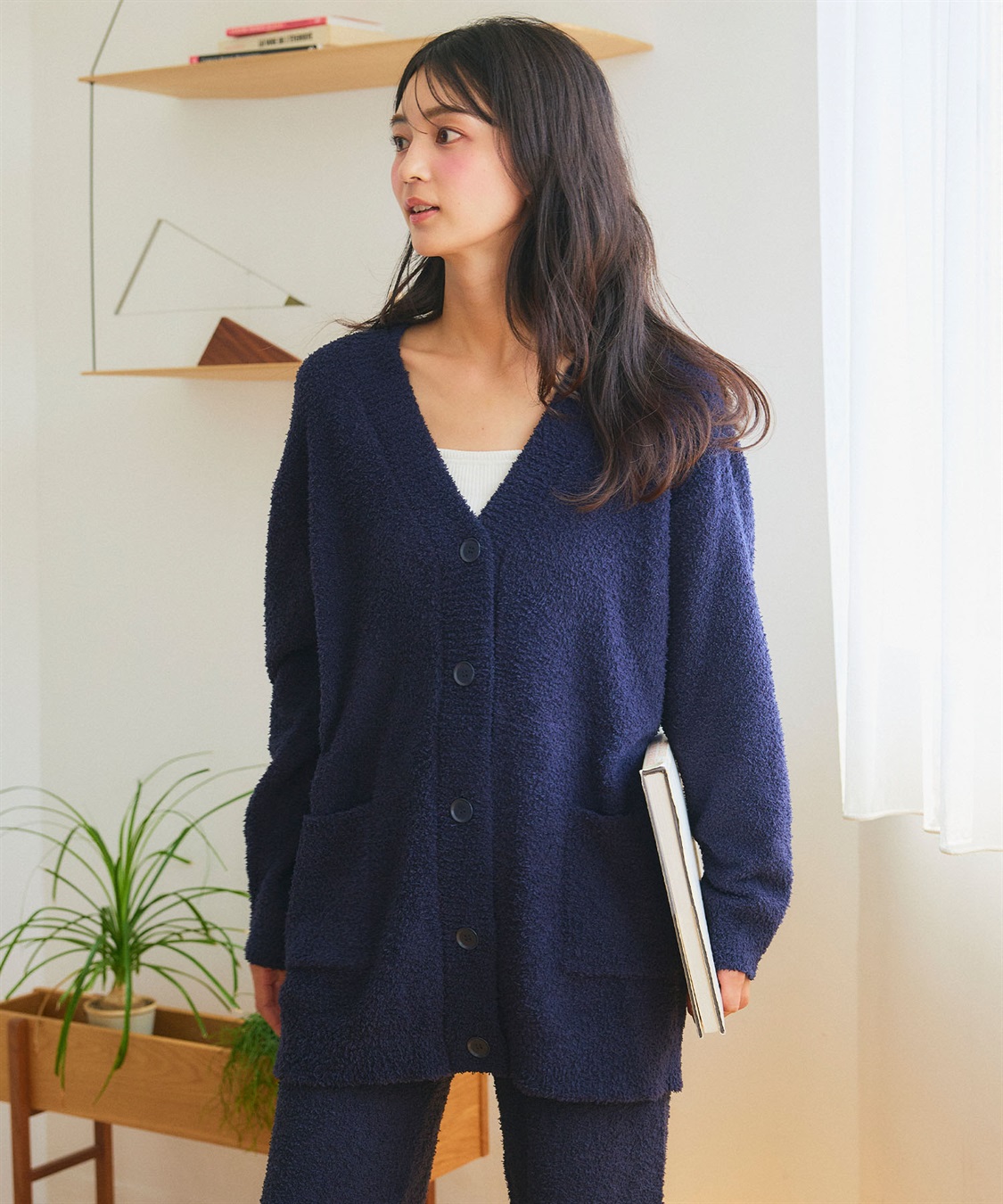 Life Style by cross marche 【LAFUKU/ラフク】もちふわマシュマロニットVネックカーディガン/ルームウェア（上下別売り）_sub_7