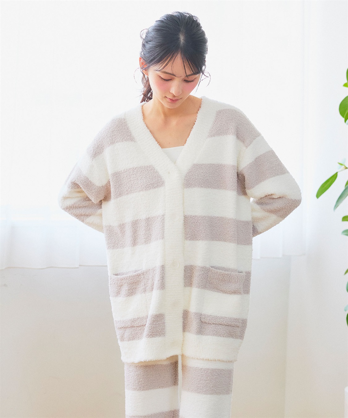 Life Style by cross marche 【LAFUKU/ラフク】もちふわマシュマロニットVネックカーディガン/ルームウェア（上下別売り）_sub_8