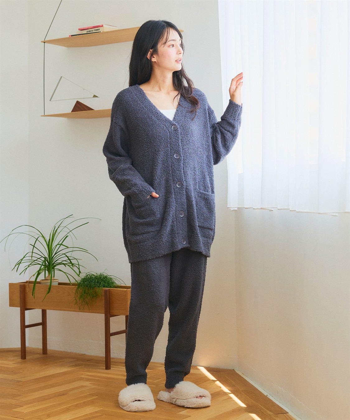 Life Style by cross marche 【LAFUKU/ラフク】もちふわマシュマロニットVネックカーディガン/ルームウェア（上下別売り）_sub_13