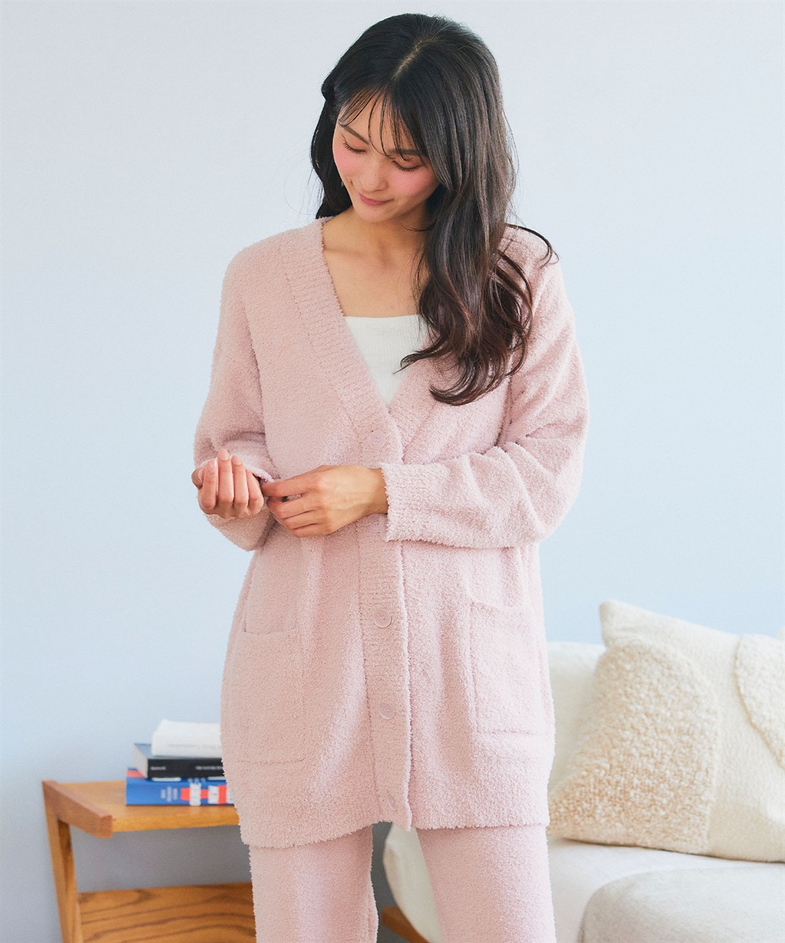 Life Style by cross marche 【LAFUKU/ラフク】もちふわマシュマロニットVネックカーディガン/ルームウェア（上下別売り）_sub_14