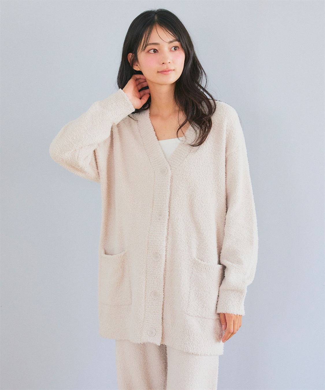Life Style by cross marche 【LAFUKU/ラフク】もちふわマシュマロニットVネックカーディガン/ルームウェア（上下別売り）_sub_18