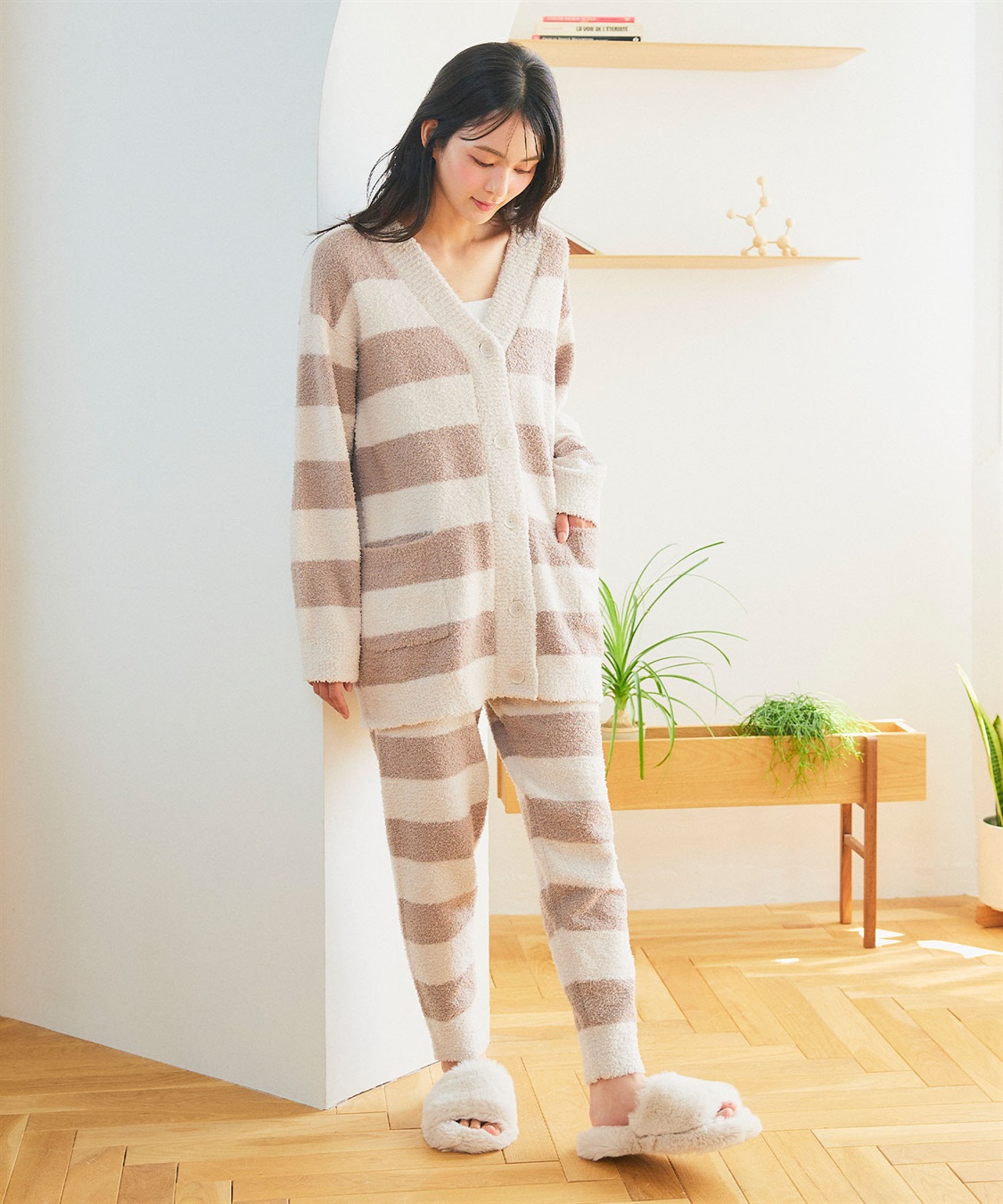 Life Style by cross marche 【LAFUKU/ラフク】もちふわマシュマロニットVネックカーディガン/ルームウェア（上下別売り）_sub_21