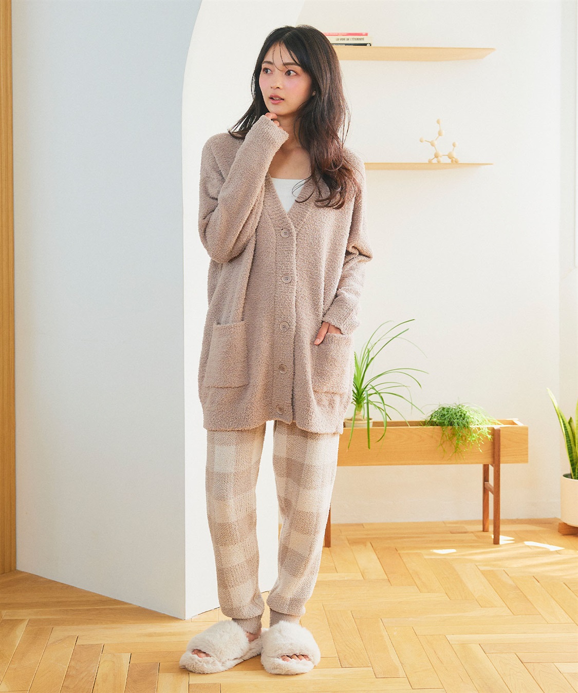 Life Style by cross marche 【LAFUKU/ラフク】もちふわマシュマロニットVネックカーディガン/ルームウェア（上下別売り）_sub_23