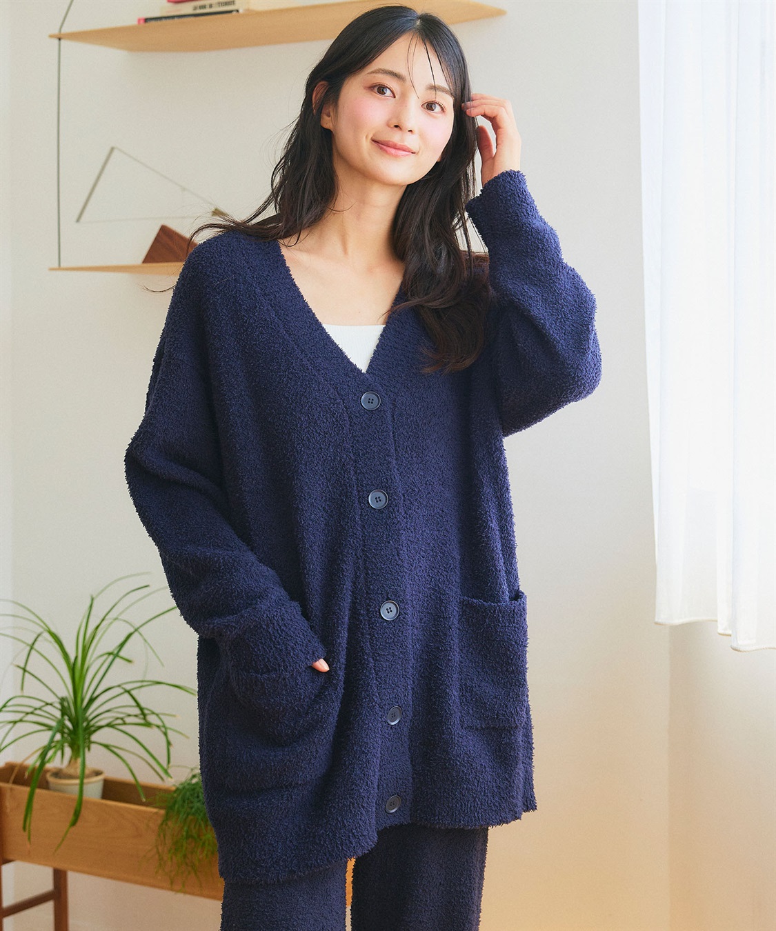 Life Style by cross marche 【LAFUKU/ラフク】もちふわマシュマロニットVネックカーディガン/ルームウェア（上下別売り）_sub_24