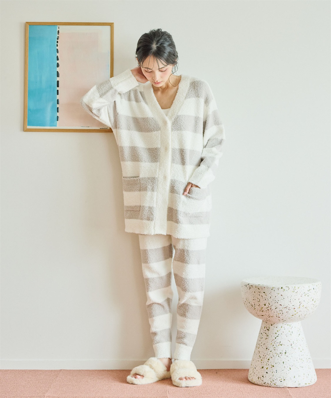 Life Style by cross marche 【LAFUKU/ラフク】もちふわマシュマロニットVネックカーディガン/ルームウェア（上下別売り）_sub_26