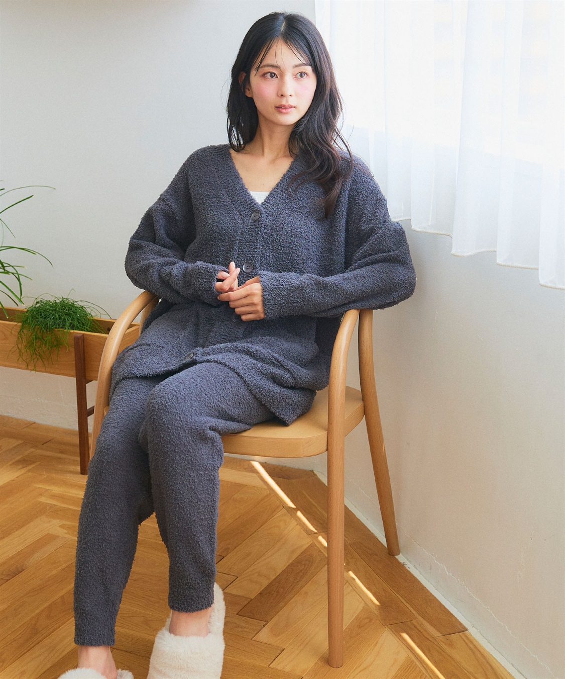 Life Style by cross marche 【LAFUKU/ラフク】もちふわマシュマロニットVネックカーディガン/ルームウェア（上下別売り）_sub_28