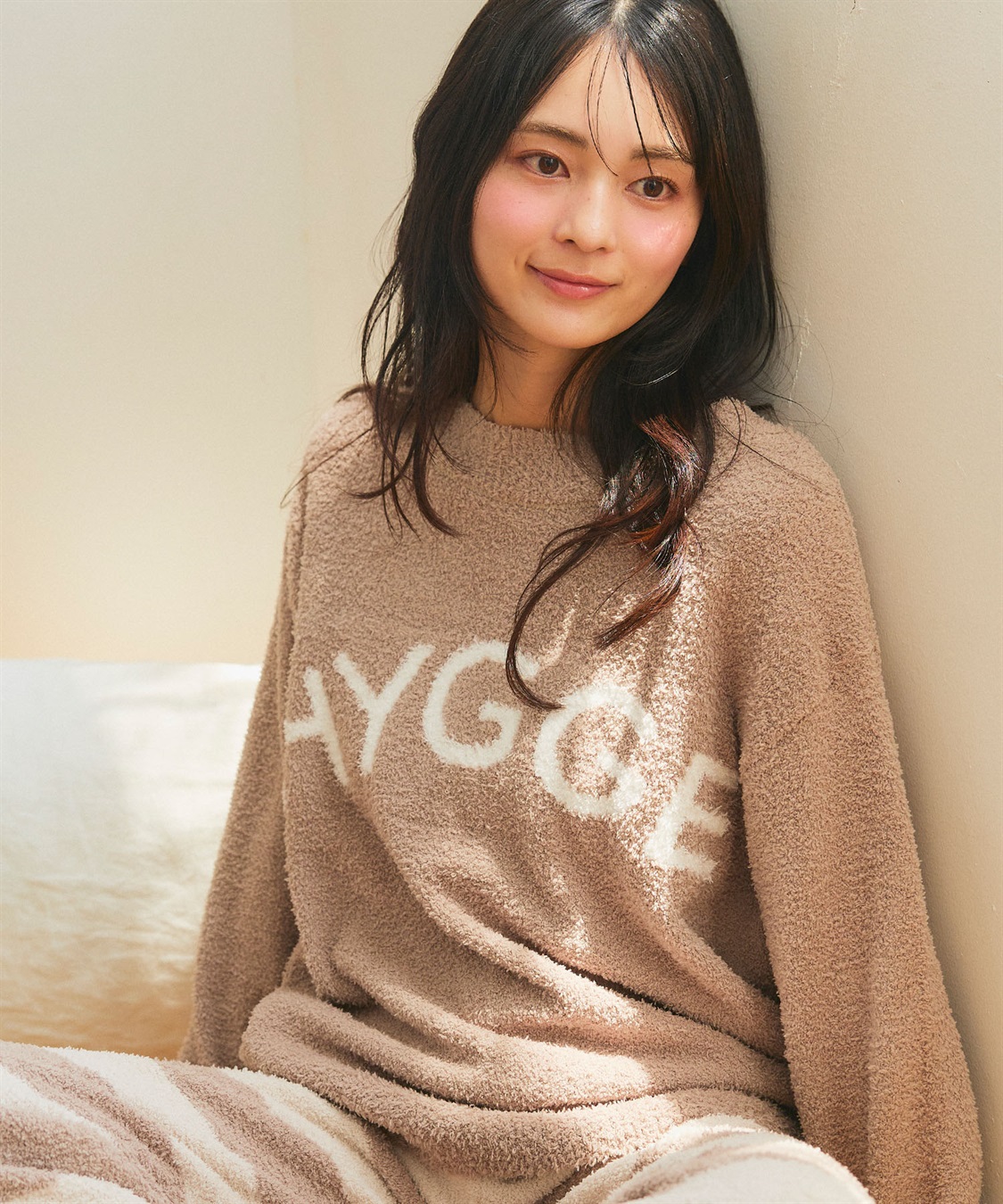 LAFUKU 【LAFUKU/ラフク】もちふわマシュマロニットHYGGEロゴトップス/ルームウェア（上下別売り）_sub_5